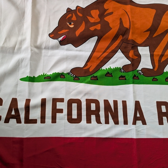 California Republic Bear Flag - Red, Brown, Green, White 5ft X3ft - Picture 4 of 8
